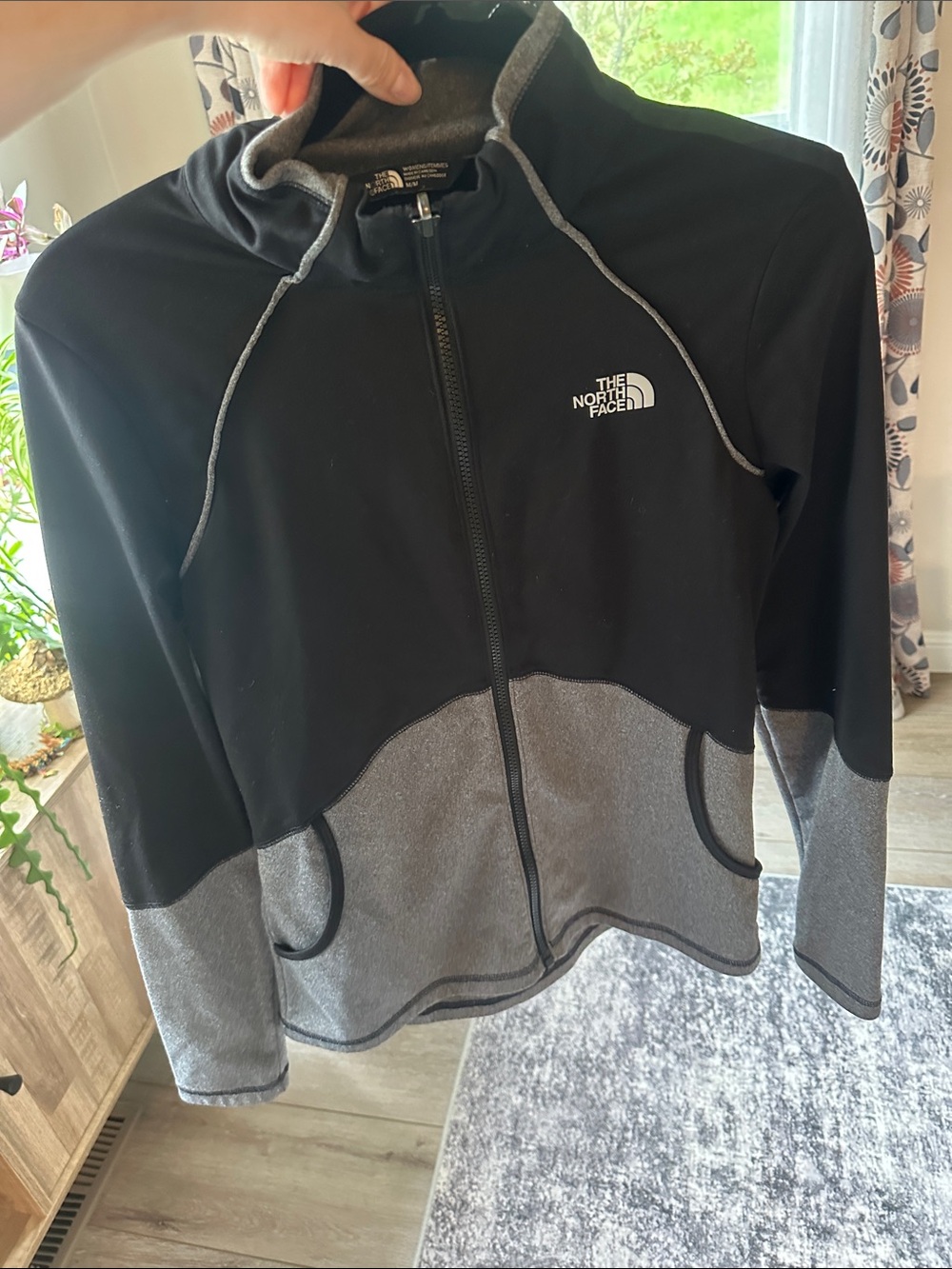 The North Face Black and Gray Full Zip Fleece Jacket